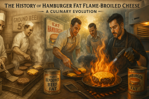 Hamburger-Fat-Flame Broiled-Cheese